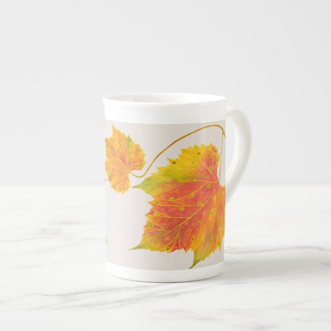 Dotty Spotty fällt auf eine Knochen-China-Tasse Prozellantasse (Vorderseite Rechts)