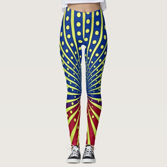 Dotty Strahlende Bewegung Vibrant, Leggings (Vorderseite)