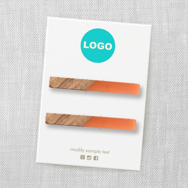 Double Ajouter Logo Clip à cheveux Barrette (Créateur téléchargé)