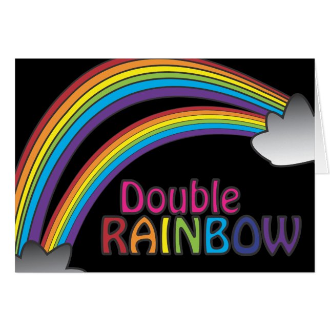 Double Arc En Ciel Tout Le Chemin À Travers Le Cie (Devant horizontal)