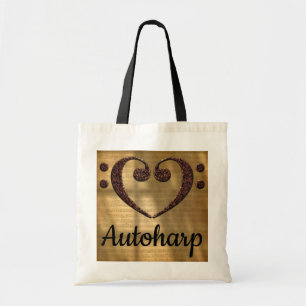 Double Bass Clef Heart Autoharp Tragetasche