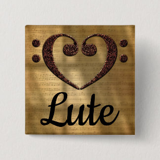 Double Bass Clef Herz Lute Button