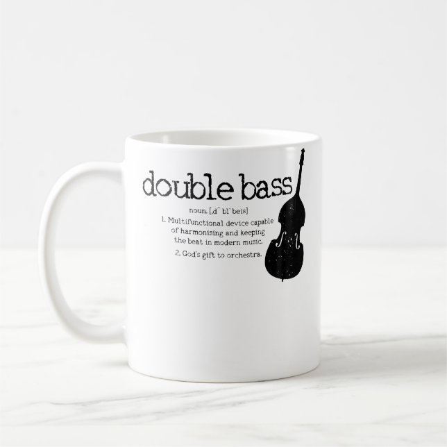 Double Bass Definition Player Orchestra Bassist Fu Kaffeetasse (Links)