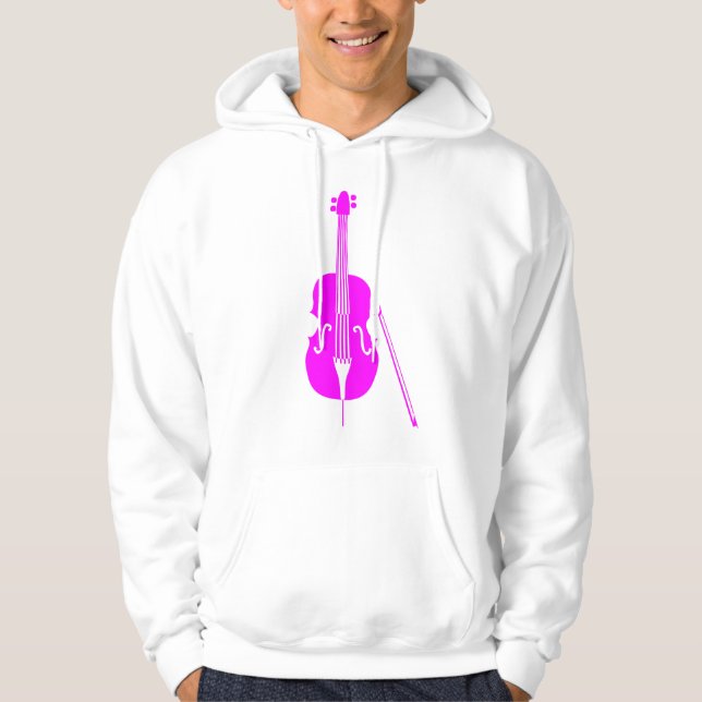Double Bass - Magenta Hoodie (Vorderseite)