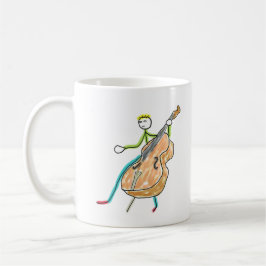 Double Bass Stickman Kaffeetasse