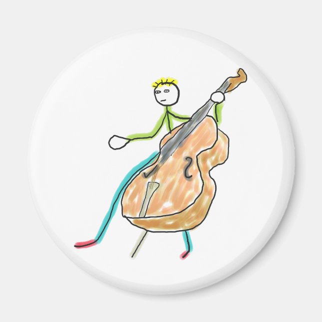 Double Bass Stickman Magnet (Vorne)
