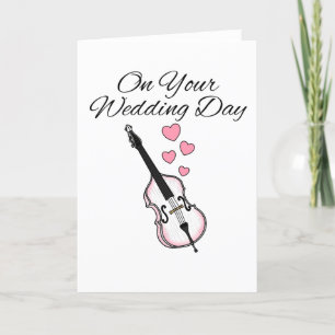 Double Bass Wedding Card Bassist Dankeskarte