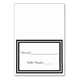 Double Black Trim - Escort-Karte Tischnummer