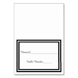 Double Black Trim - Escort-Karte Tischnummer