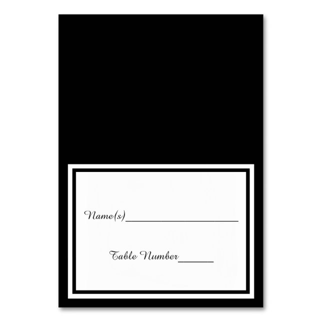 Double Black Trim - Escort-Karte Tischnummer (Vorderseite)