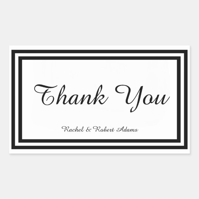 Double Black Trim - Rectangle Aufkleber (Vorderseite)