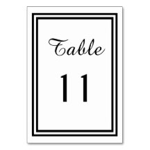 Double Black Trim - Tischnummer