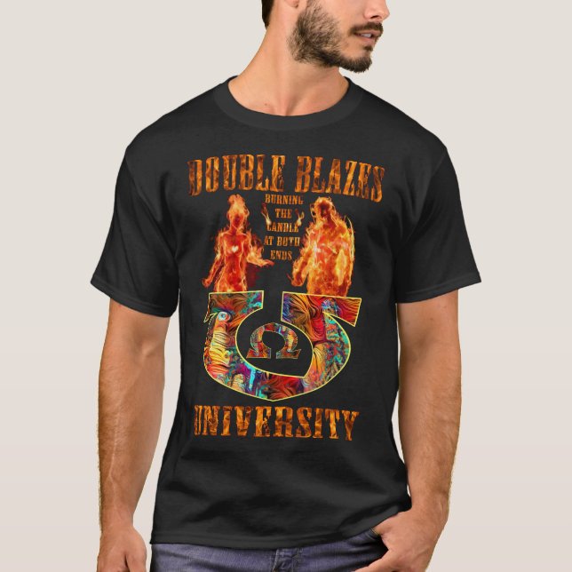 Double Blaze-Universität T-Shirt (Vorderseite)