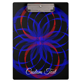 Double Blueberry Color Geometric Clipboard Klemmbrett