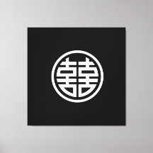 Double Bonheur - 40x40 - Impression de toile étiré