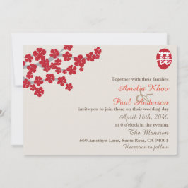 Double Bonheur Faire-part de mariage chinois