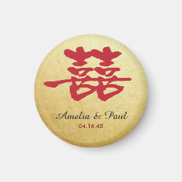Double Bonheur Magnet Mariage chinois