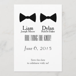 "Double Bow-Krawatte" Speichern Sie die Daten Save The Date