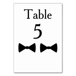 "Double Bow Krawatte" Tischnummer