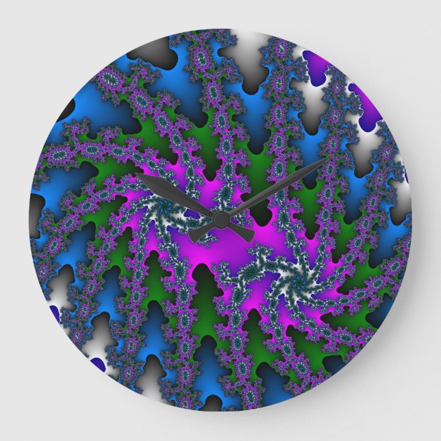 Double Burst Große Wanduhr (Vorderseite)