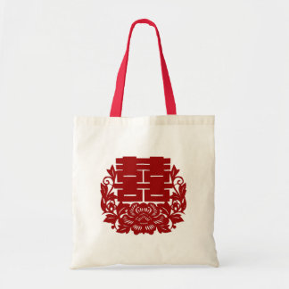 Double cadeau chinois de sac de mariage de bonheur