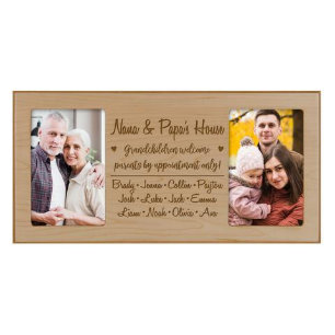 Double cadre photo de la maison de Nana et Papa