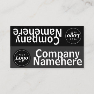 Double Carte de visite en niveaux de gris