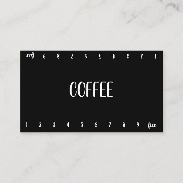 Double carte perforée de café de fidélité de (Devant)