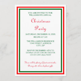 Double Christmas Trim - 12x18 Weihnachts-Party lad Einladung