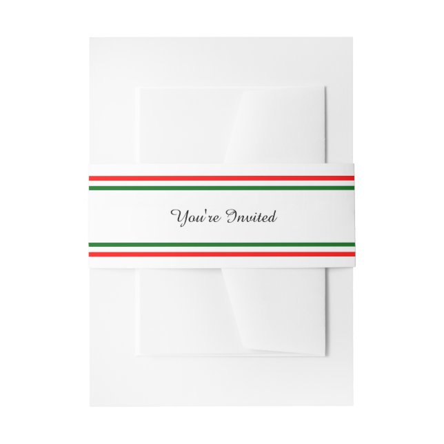 Double Christmas Trim - Bauchband Einladungsbanderole (Vorderseite Beispiel)