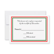 Double Christmas Trim - RSVP-Karte