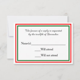 Double Christmas Trim - RSVP-Karte RSVP Karte