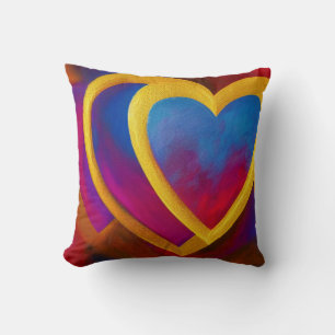 Double Coeur Lance Oreiller