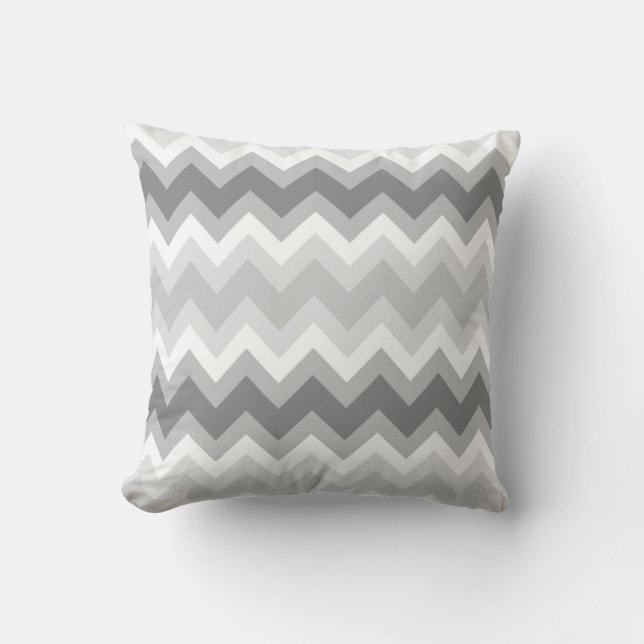 Double coussin gris de Chevron (Recto)