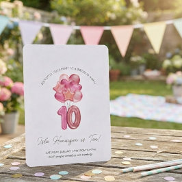 Double Digits Birthday Bash Einladung