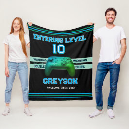 Double digits! Perfect Ten Year old Birthday Flee Fleecedecke