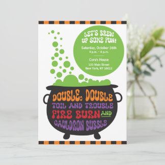 Double, Double Cauldron - Invitation de la fête d'