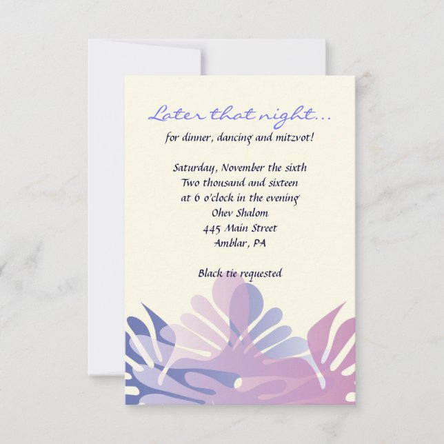 Double Doves B'nai Mitzvah Invitation Carte Party (Devant)