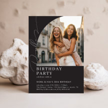 Double Dual Joint Celebration Photo Birthday Party