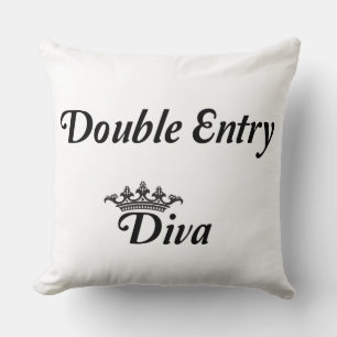 Double Entry Diva Kissen