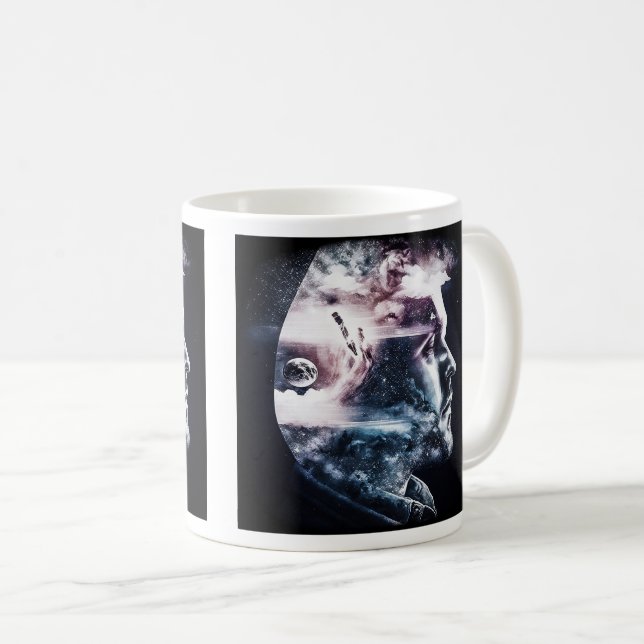 Double Exposure Man Classic Tasse, 11 oz Kaffeetasse (VorderseiteRechts)
