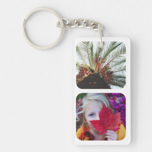 Double face 4 Modèle photo arrondi blanc