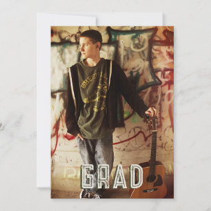 Double Foto Boy Sons Graduation Party Einladung