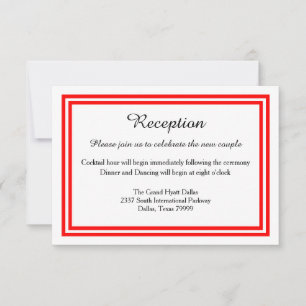 Double garniture rouge - Invitation de réception