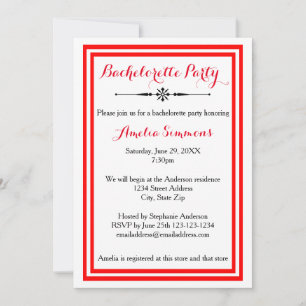 Double Garniture Rouge - Invitation Enterrement de