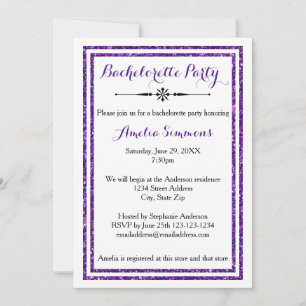 Double garniture violette - Invitation de Bachelor