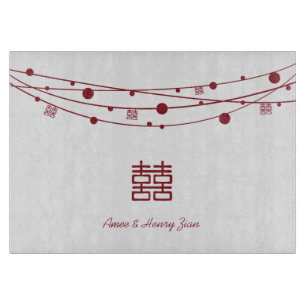 Double Happiness Lanterns Planche à découper en ve