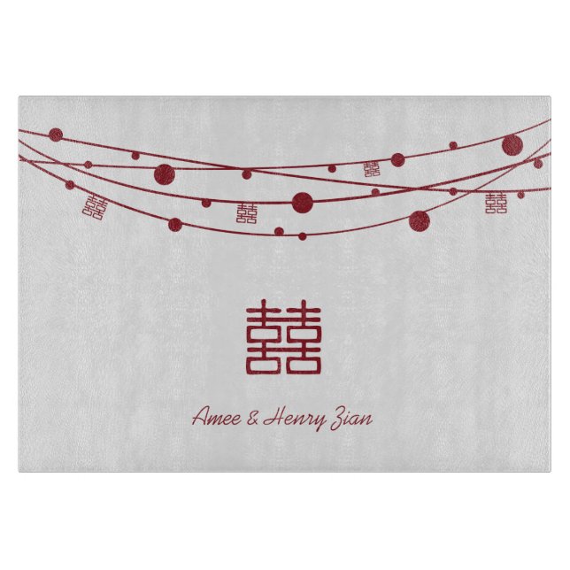 Double Happiness Lanterns Planche à découper en ve (Devant)