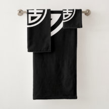 Double Happy|Black|Bath Handtuch Set