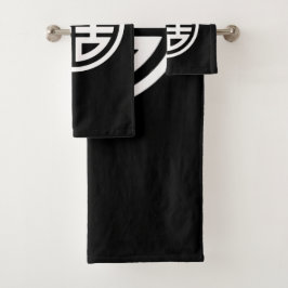 Double Happy|Black|Bath Handtuch Set